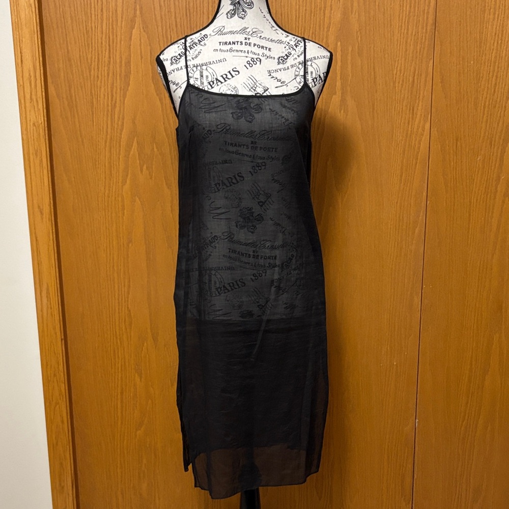 David Bitton Black Sheer Dress